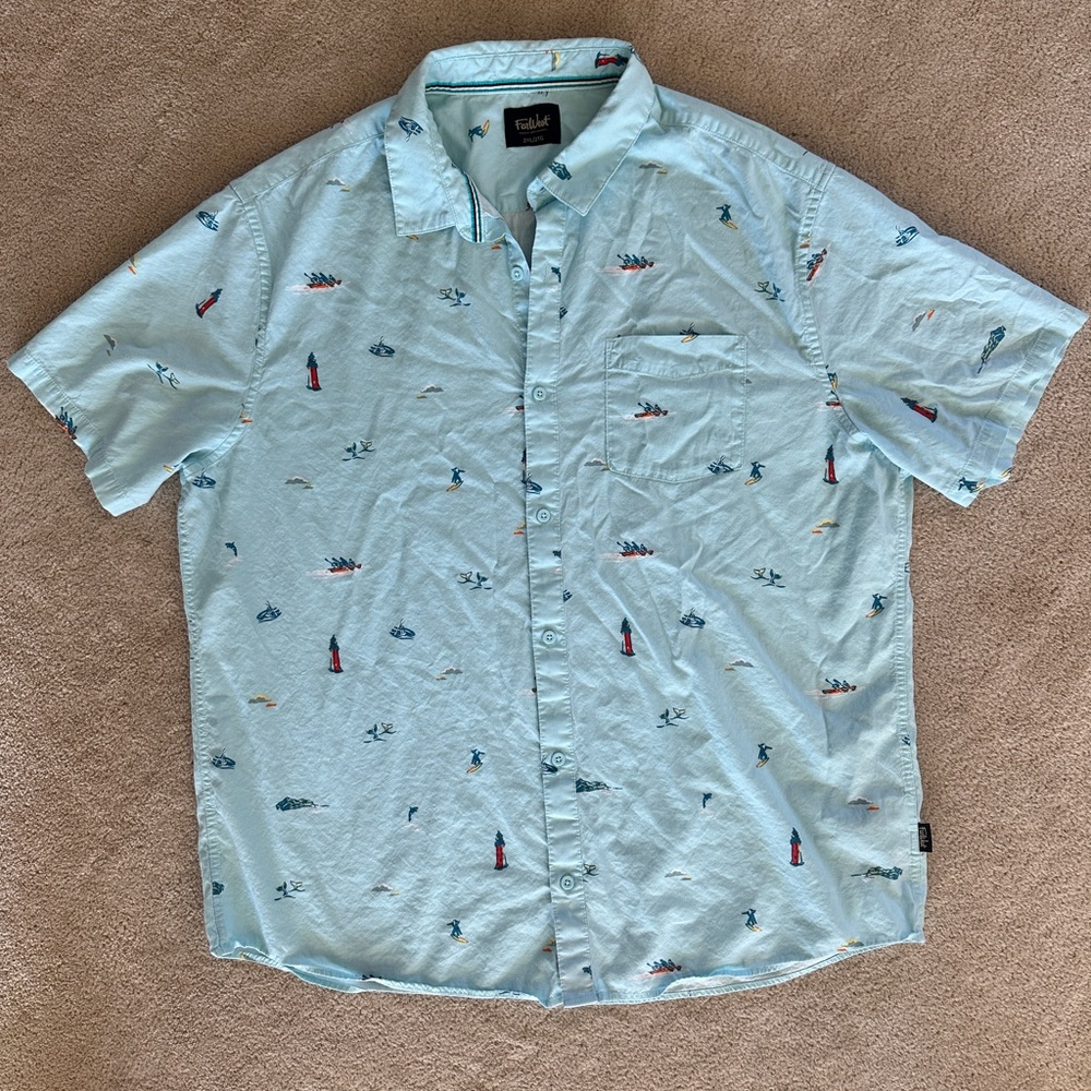 Far West Casual Button Down Shirt with Lightweight Fabric